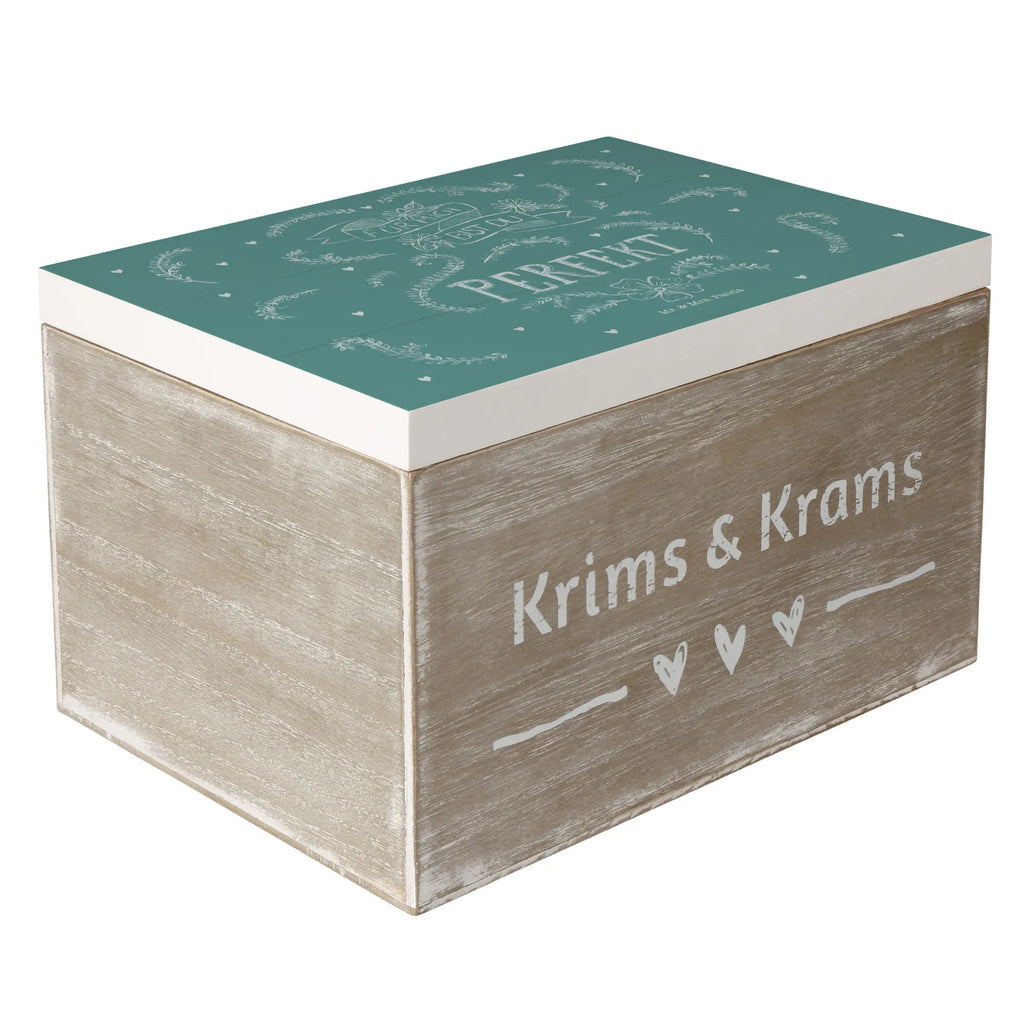 Holzkiste Für mich bist du perfekt Kiste, XXL, Schatzkiste, Holzkiste, Dekokiste, Aufbewahrungsbox, Truhe, Schatulle, Geschenkbox, Erinnerungsbox, Geschenkdose, Erinnerungskiste, Blumen Deko, Frühlings Deko, Sommer Deko, Dekoration, positive Botschaft, Naturliebhaber, Outdoor, Natur, Abenteuer, Partner Geschenk, Liebe spruch, Freundin Geschenk, Freund Geschenk, Traumfrau, Traummann, Hochzeitstag, Geschenk Jahrestag