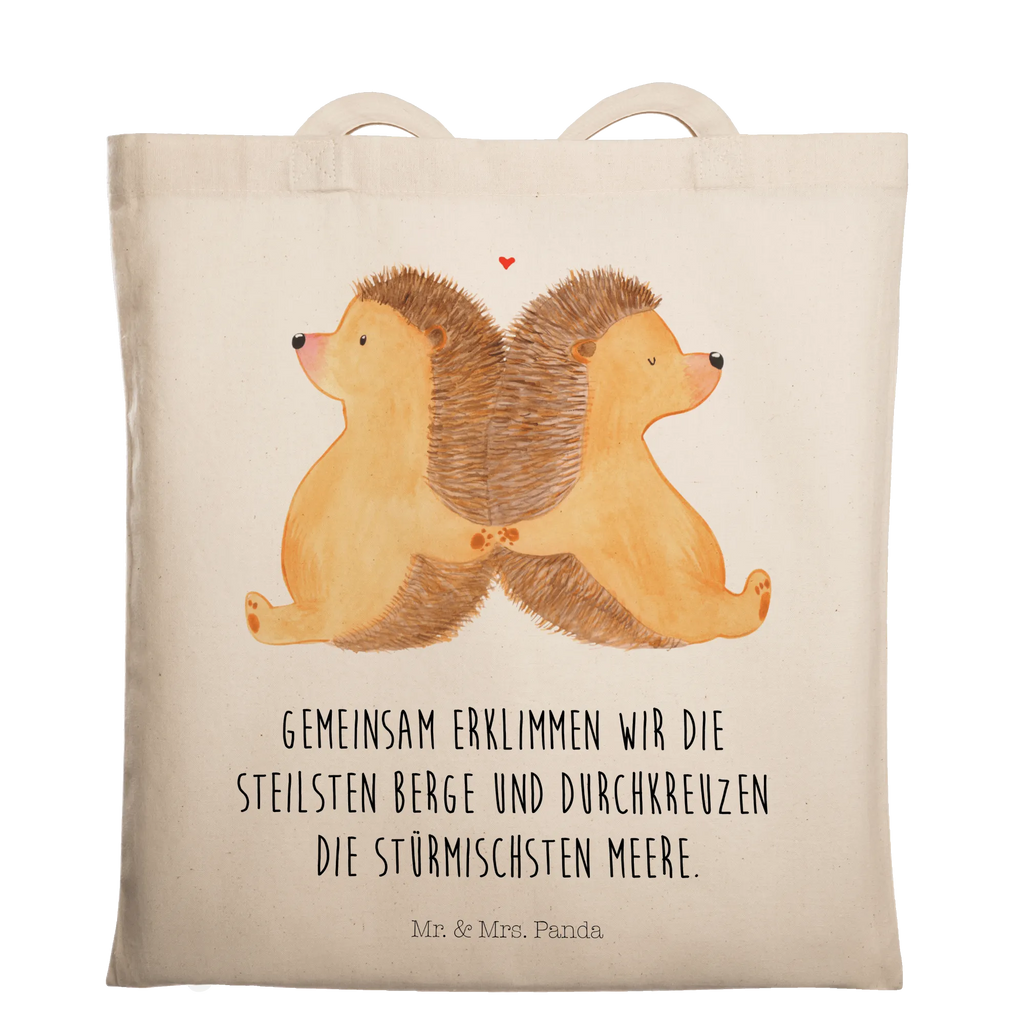 Tote bag Hedgehogs holding hands