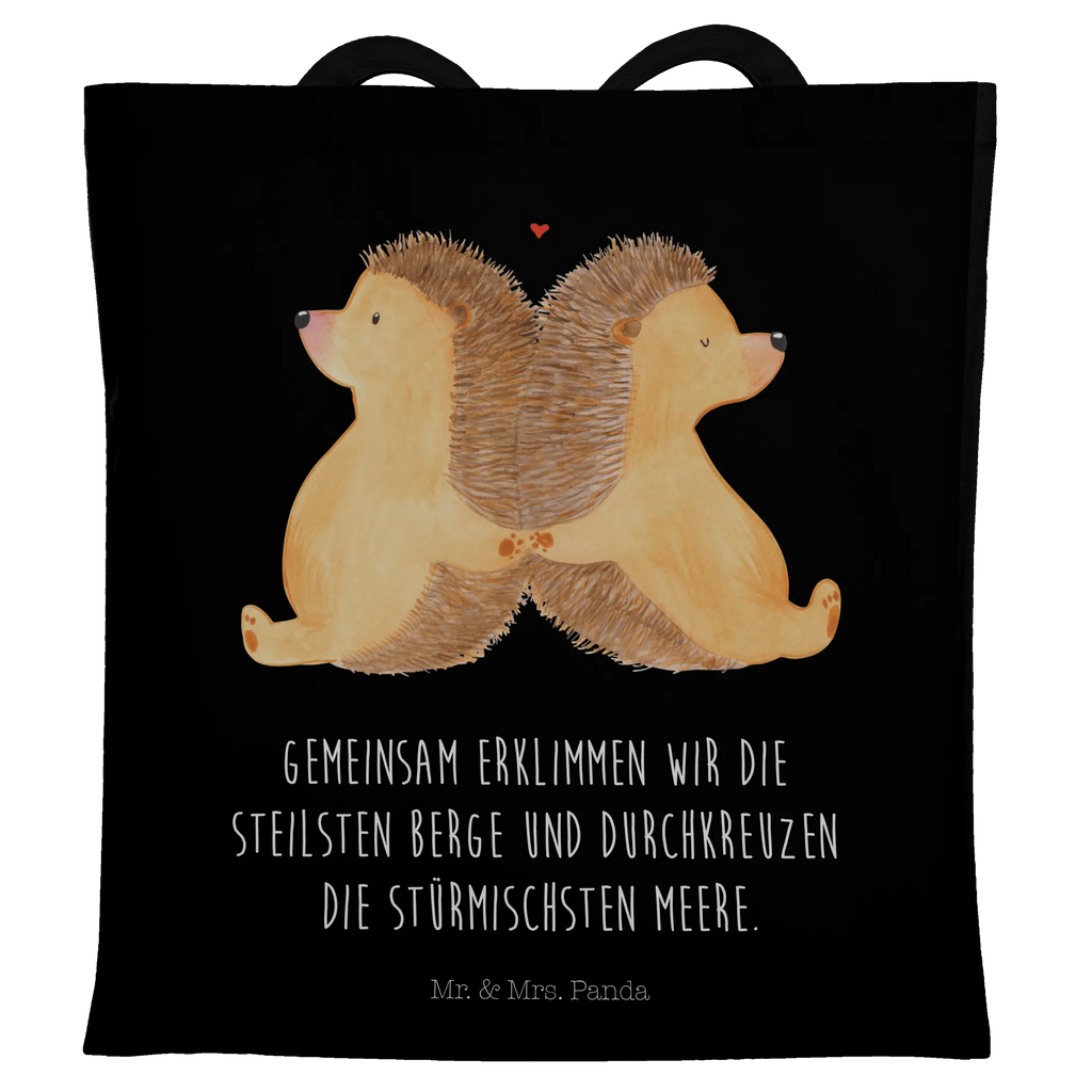 Tote bag Hedgehogs holding hands