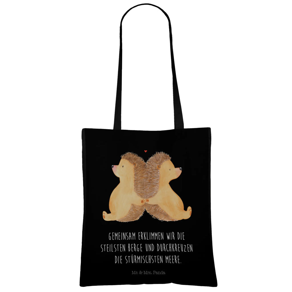 Tote bag Hedgehogs holding hands