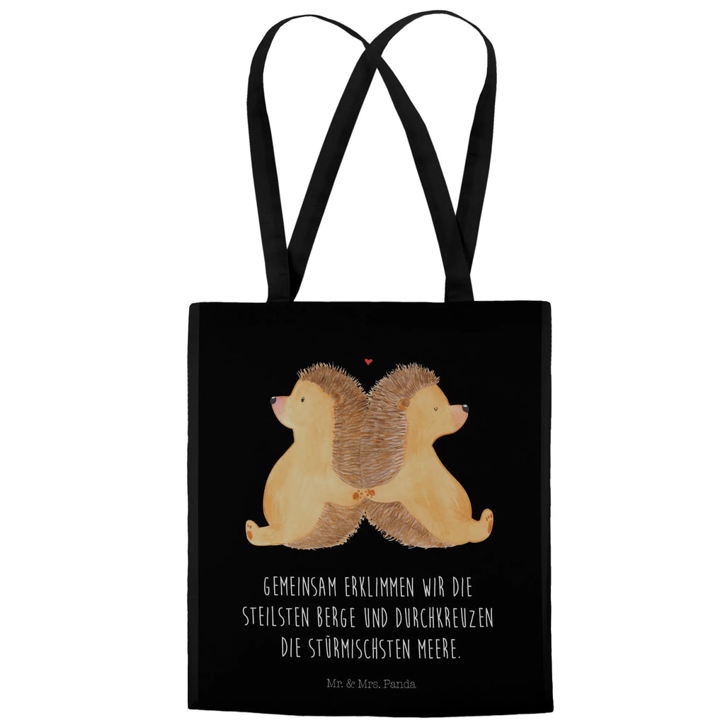 Tote bag Hedgehogs holding hands