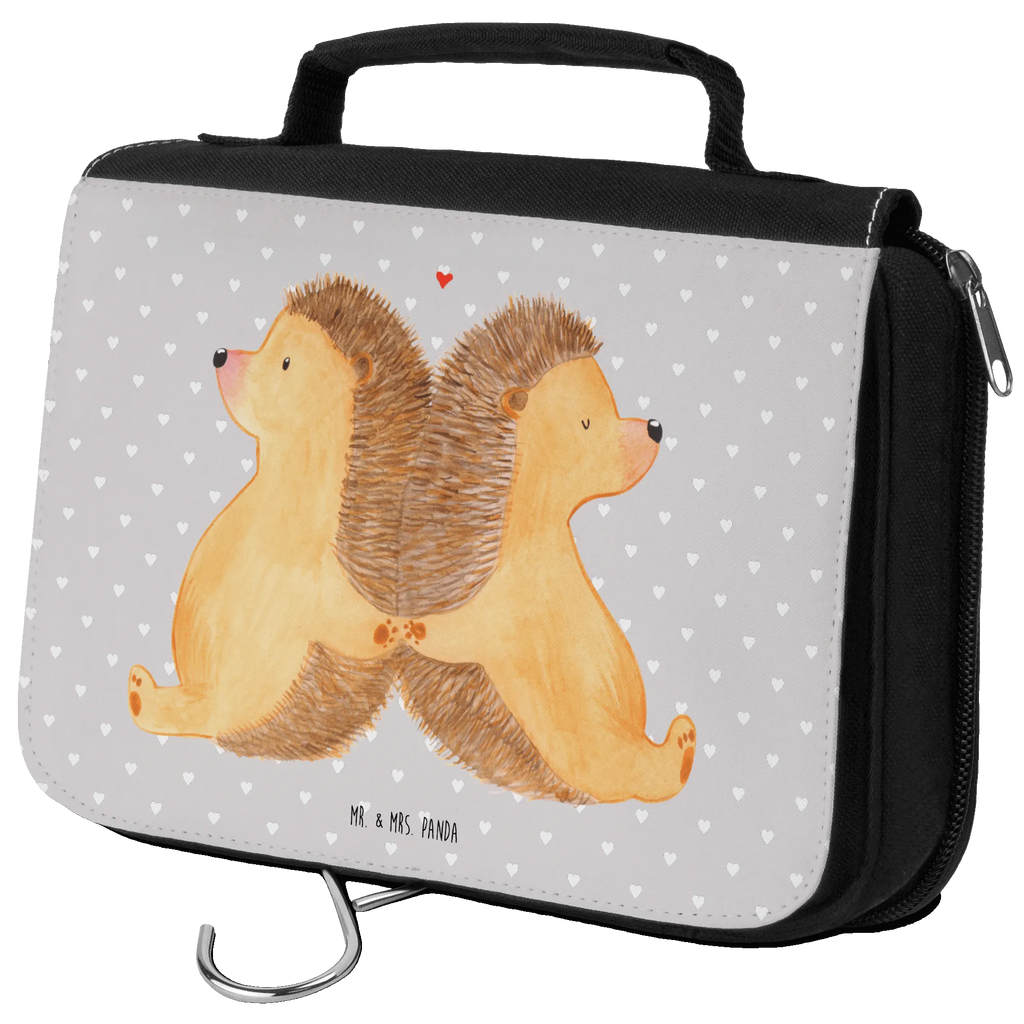Kulturbeutel Igel händchenhaltend Kulturtasche, Kosmetiktasche, hygienetasche, badtasche, Schminktasche, Kulturbeutel, Schminkbeutel, hygienebeutel, Toilettentasche, Waschtasche, Kulturbeutel Waschbar, beautycase, Waschbeutel, Reisebeutel, Necessaire, Freundin, Freund, Liebe, Liebesgeschenk, Jahrestag, Verlobung, Partner, Ehemann, Ehefrau, Heiraten, Heiratsantrag, Hocheitstag, Geschenk für Zwei, Hochzeit, Gemeinsamkeit, Igelliebe, Große Liebe, Liebesbotschaft, Lieblingsmensch, Hand in Hand, Love, Liebesbeweis, Igel