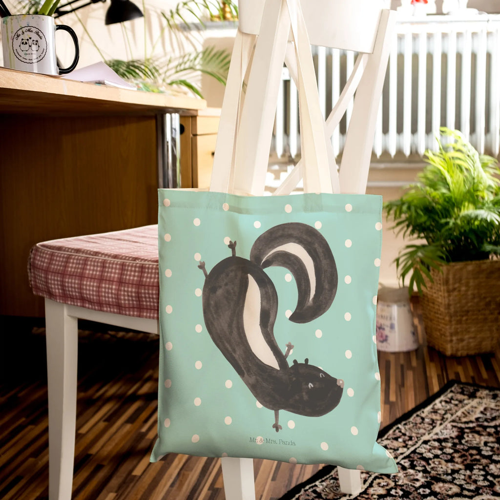 Shopping bag skunk handstand bag, cotton bag, cloth bag, Carrier bag, pouch, shoulder bag, shopper, Skunk, predator, playground, wild animal, playful, stink, skunk, child