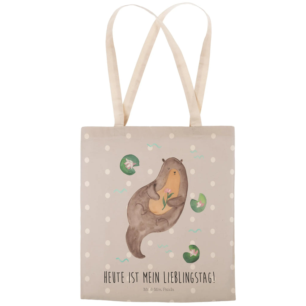Einkaufstasche Otter mit Seerose taschen shopper, Tüte, Tragetaschen, Shopper, Freizeittasche, Einkaufsbeutel, Stofftragetasche, Alltagstasche, Beutel Tasche, Stofftasche, Schultertasche, Beutel, Stoffbeutel, markttasche, Stofftaschen, Stoffeinkaufstaschen, Strandtasche, stoffshopper, Einkaufstasche, cityshopper, shopping bag, Umhängetasche, Einkaufstaschen, Otter, Fischotter, Seeotter, Otter Seeotter See Otter