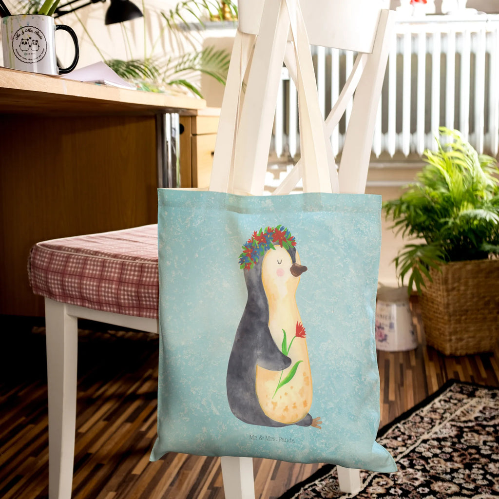 torba na zakupy pingwin kwiaty Pinguin