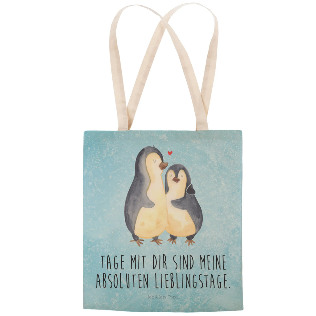 Einkaufstasche Pinguin umarmen Tüte, markttasche, Stoffbeutel, Einkaufstasche, Schultertasche, Umhängetasche, Einkaufstaschen, Freizeittasche, cityshopper, Einkaufsbeutel, Strandtasche, Stofftragetasche, Beutel Tasche, Tragetaschen, Stoffeinkaufstaschen, Shopper, stoffshopper, Stofftaschen, Alltagstasche, Stofftasche, Beutel, taschen shopper, shopping bag, Pinguin, Hochzeitsgeschenk, Liebesgeschenk, Liebe, Hochzeit, Liebespaar, Liebesbeweis, Verlobung, Hochzeitstag, Jahrestag
