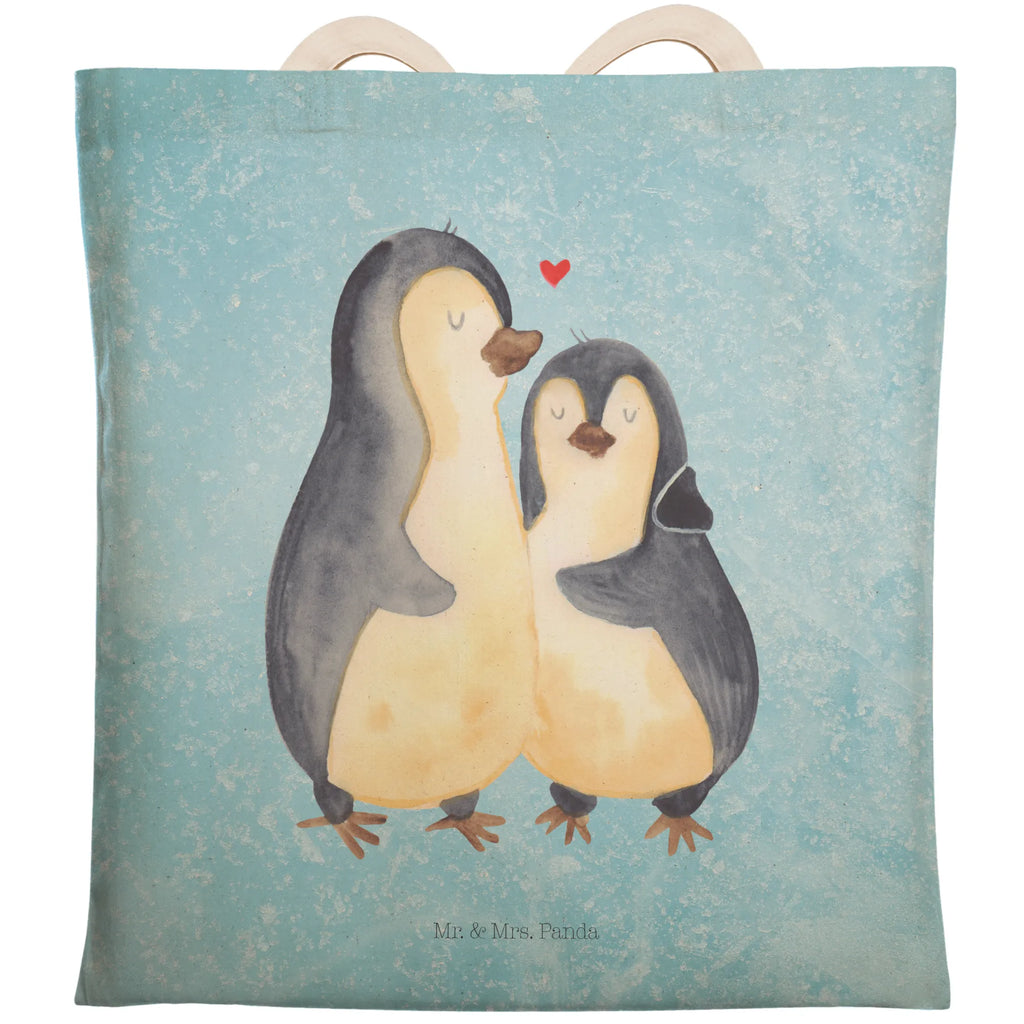 Einkaufstasche Pinguin umarmen Tüte, markttasche, Stoffbeutel, Einkaufstasche, Schultertasche, Umhängetasche, Einkaufstaschen, Freizeittasche, cityshopper, Einkaufsbeutel, Strandtasche, Stofftragetasche, Beutel Tasche, Tragetaschen, Stoffeinkaufstaschen, Shopper, stoffshopper, Stofftaschen, Alltagstasche, Stofftasche, Beutel, taschen shopper, shopping bag, Pinguin, Hochzeitsgeschenk, Liebesgeschenk, Liebe, Hochzeit, Liebespaar, Liebesbeweis, Verlobung, Hochzeitstag, Jahrestag