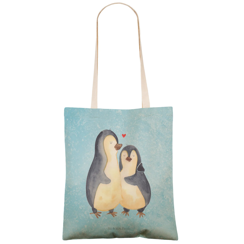 Einkaufstasche Pinguin umarmen Tüte, markttasche, Stoffbeutel, Einkaufstasche, Schultertasche, Umhängetasche, Einkaufstaschen, Freizeittasche, cityshopper, Einkaufsbeutel, Strandtasche, Stofftragetasche, Beutel Tasche, Tragetaschen, Stoffeinkaufstaschen, Shopper, stoffshopper, Stofftaschen, Alltagstasche, Stofftasche, Beutel, taschen shopper, shopping bag, Pinguin, Hochzeitsgeschenk, Liebesgeschenk, Liebe, Hochzeit, Liebespaar, Liebesbeweis, Verlobung, Hochzeitstag, Jahrestag