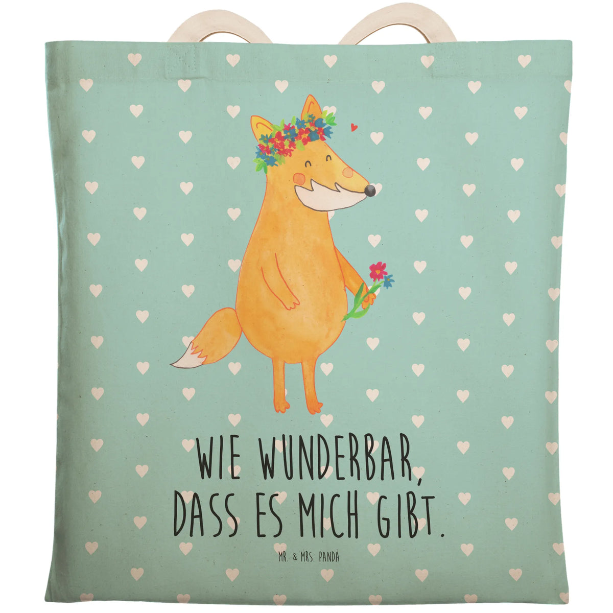 Shopping bag Fox Flower animal lover, foxes, forest wildlife, clever as a fox, fox girl, proof of love, flower, flower girl, girlfriend, me, girlfriends, joy, flowers, self-love