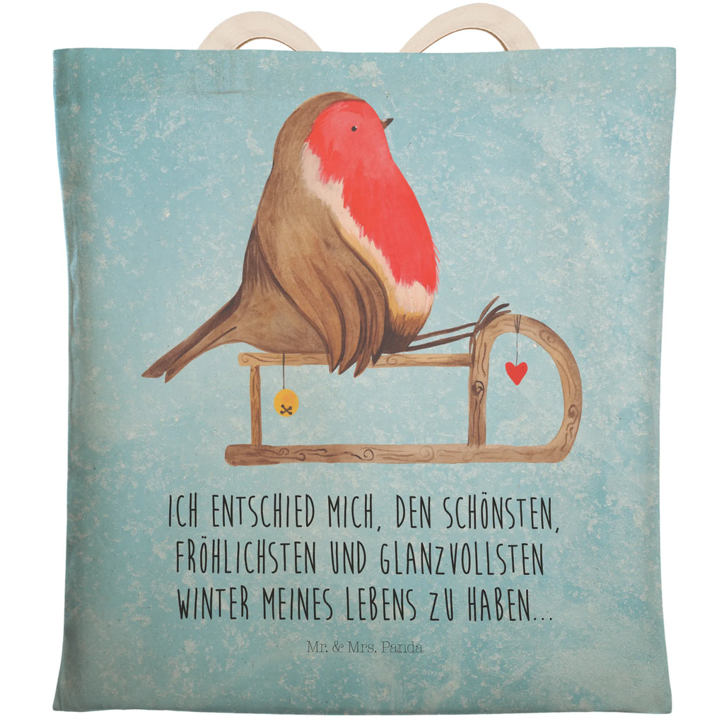 Einkaufstasche Rotkehlchen Schlitten Strandtasche, Stofftasche, shopping bag, Beutel, Beutel Tasche, Stofftaschen, Tüte, stoffshopper, Einkaufstasche, Alltagstasche, taschen shopper, Schultertasche, cityshopper, Einkaufsbeutel, Umhängetasche, Freizeittasche, markttasche, Einkaufstaschen, Tragetaschen, Stofftragetasche, Shopper, Stoffeinkaufstaschen, Stoffbeutel, Weihnachten, Winter, Weihnachtsdeko, Nikolaus, Advent, Heiligabend, Wintermotiv, Vogel, Schlitten