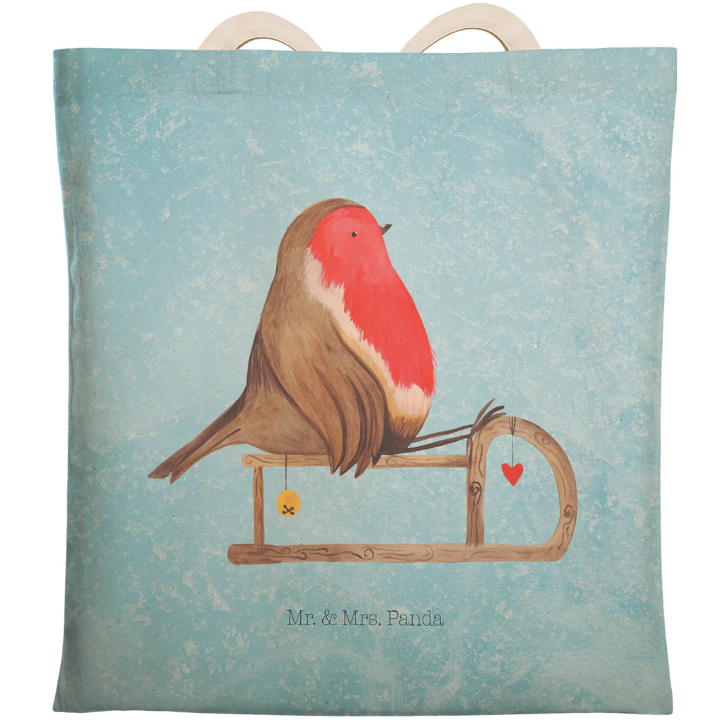 Einkaufstasche Rotkehlchen Schlitten Strandtasche, Stofftasche, shopping bag, Beutel, Beutel Tasche, Stofftaschen, Tüte, stoffshopper, Einkaufstasche, Alltagstasche, taschen shopper, Schultertasche, cityshopper, Einkaufsbeutel, Umhängetasche, Freizeittasche, markttasche, Einkaufstaschen, Tragetaschen, Stofftragetasche, Shopper, Stoffeinkaufstaschen, Stoffbeutel, Weihnachten, Winter, Weihnachtsdeko, Nikolaus, Advent, Heiligabend, Wintermotiv, Vogel, Schlitten