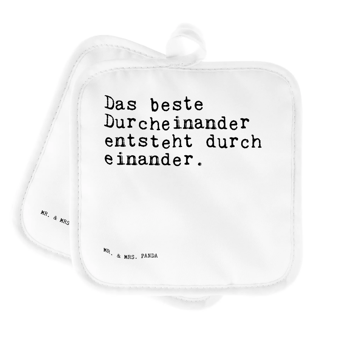 2er Set Topflappen  Das beste Durcheinander entsteht... topfhalter, Topflappenset, Topfuntersetzer, Doppel Topflappen, 2er Set Topflappen, Zwei Topflappen, Topflappen im Doppelpack, Kochlappen, Topflappen 2er Set, Topflappen Set, Ofenlappen, Topflappen, Sprüche, Lustige Sprüche, Weisheiten, Zitate, Spruch, Spruch Geschenke, Spruch Sprüche Weisheiten Zitate Lustig Weisheit Worte