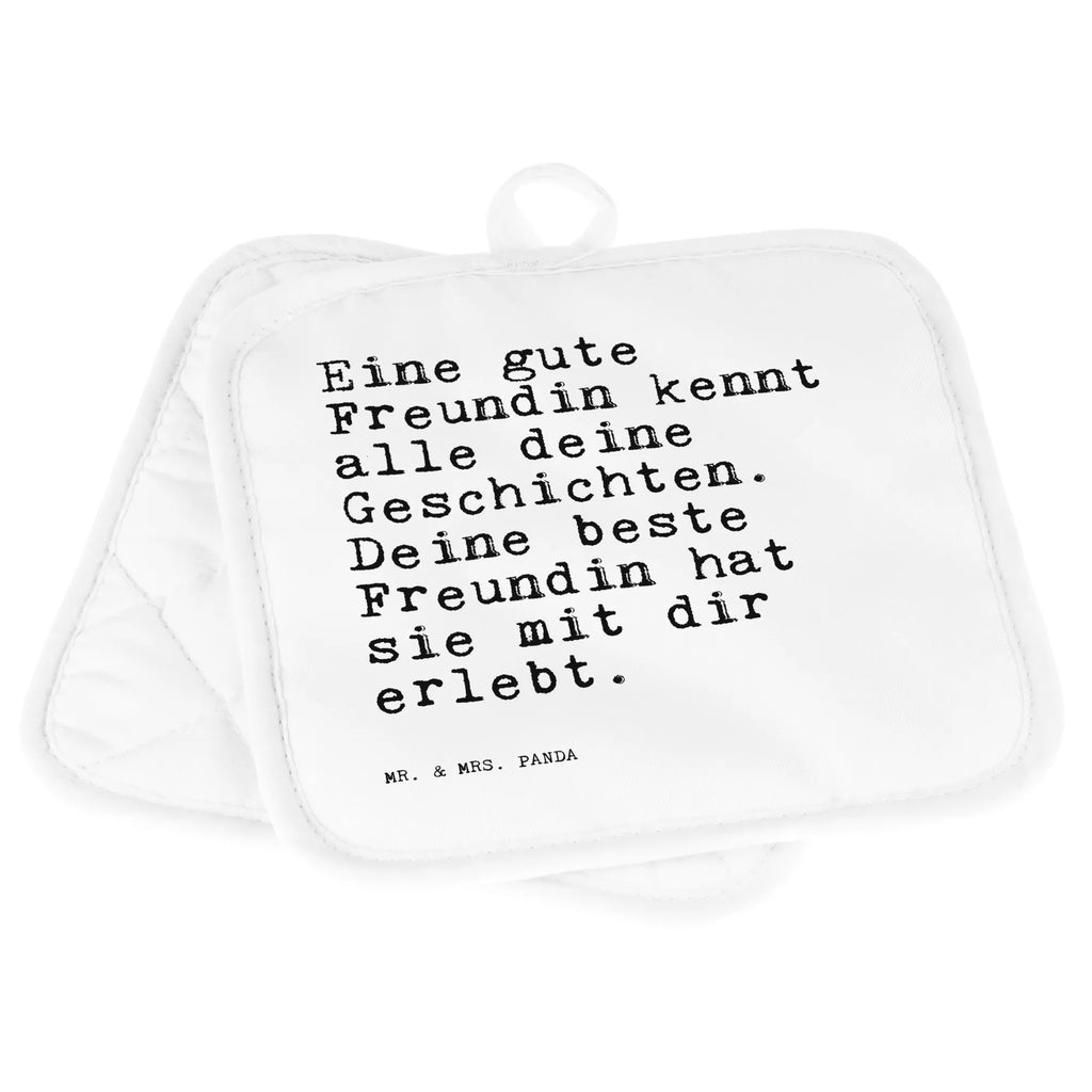 2-elementowy zestaw podkładek pod garnki Eine gute Freundin kennt... Przysłowie, przysłowia, zabawne przysłowia, mądrości, cytaty, prezenty z przysłowiami