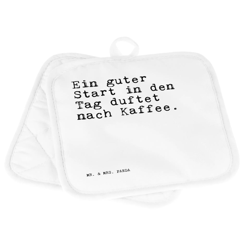 2er Set Topflappen  Sprüche und Zitate Ein guter Start in den Tag duftet nach Kaffee. Topflappen Set, Topfhandschuhe, Topflappen, Topfuntersetzer, Topflappenset, Topflappen 2er Set, 2er Set Topflappen, topfhalter, Sprüche, Lustige Sprüche, Weisheiten, Zitate, Spruch, Spruch Geschenke, Spruch Sprüche Weisheiten Zitate Lustig Weisheit Worte