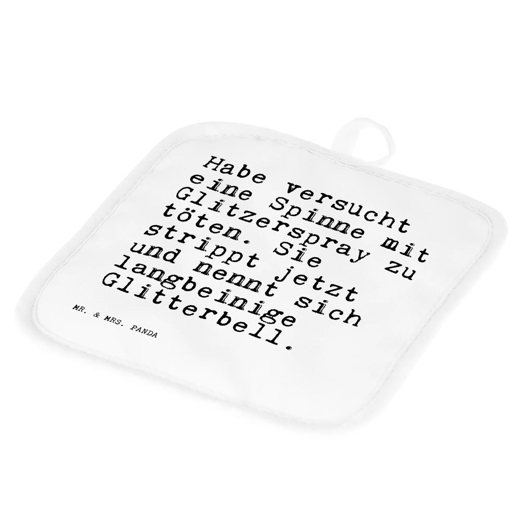 2er Set Topflappen  Sprüche und Zitate Habe versucht eine Spinne mit Glitzerspray zu töten. Sie strippt jetzt und nennt sich langbeinige Glitterbell. Topflappen Set, Topfhandschuh, Ofenhandschuh, Schöne Topflappen, Topflappen 2er Set, Topflappen lustig, Topflappen, Topflappen mit Spruch, Topfhandschuhe, Ofenhandschuhe, Topflappenset, Topfuntersetzer, Spruch, Sprüche, lustige Sprüche, Weisheiten, Zitate, Spruch Geschenke, Spruch Sprüche Weisheiten Zitate Lustig Weisheit Worte