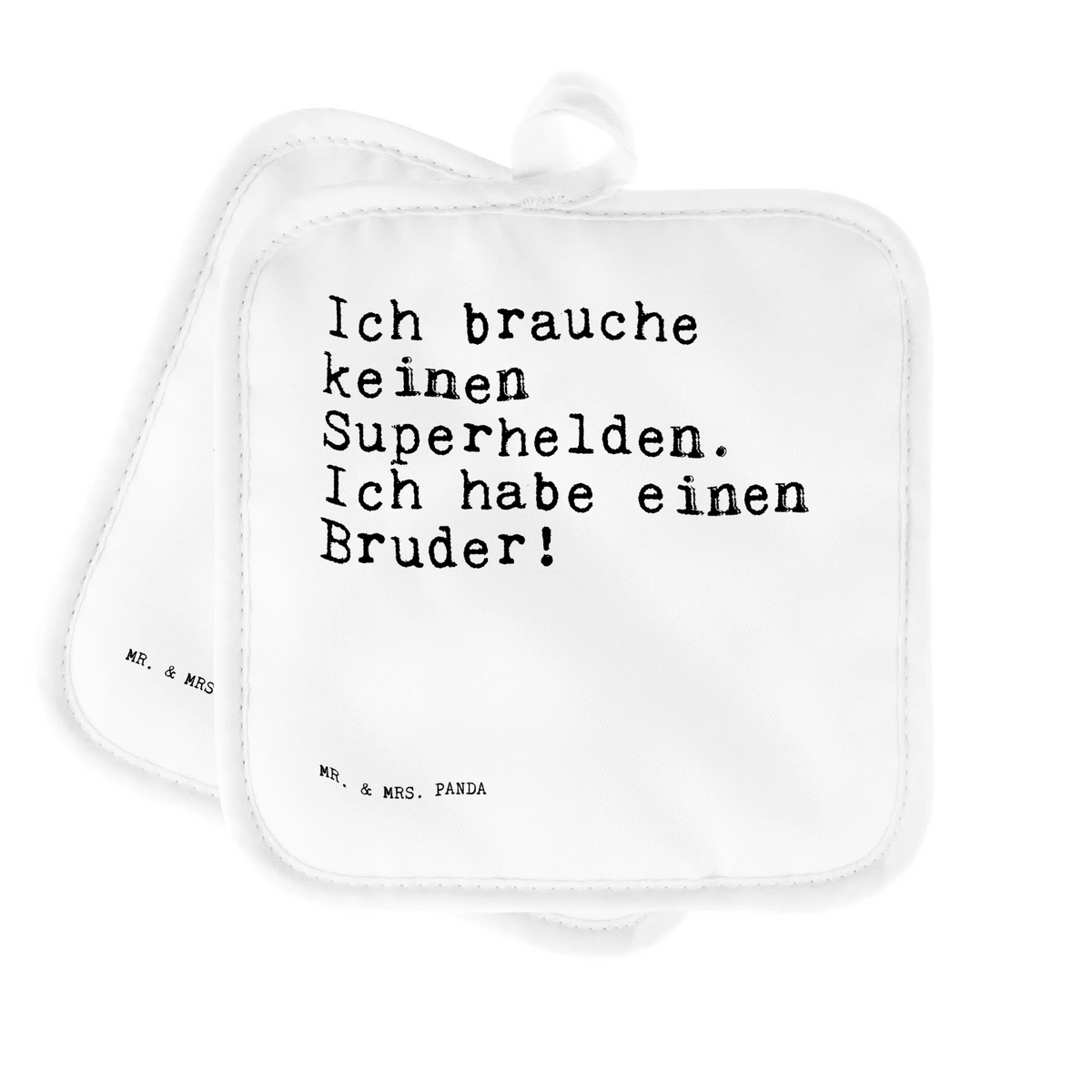 2er Set Topflappen  Ich brauche keinen Superhelden.... Topflappen im Doppelpack, Zwei Topflappen, Topfuntersetzer, Topflappen 2er Set, Topflappen Set, topfhalter, 2er Set Topflappen, Topflappenset, Topflappen, Doppel Topflappen, Kochlappen, Ofenlappen, Sprüche, Lustige Sprüche, Weisheiten, Zitate, Spruch, Spruch Geschenke, Spruch Sprüche Weisheiten Zitate Lustig Weisheit Worte