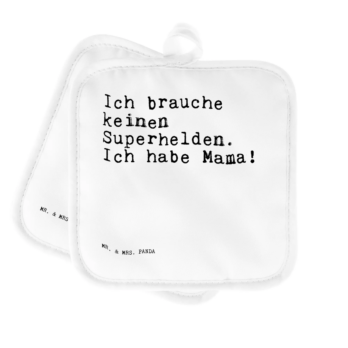 2er Set Topflappen  Ich brauche keinen Superhelden.... Topflappenset, topfhalter, Topflappen, Topflappen 2er Set, Topfuntersetzer, Topflappen im Doppelpack, Topflappen Set, Ofenlappen, Zwei Topflappen, Kochlappen, 2er Set Topflappen, Doppel Topflappen, Sprüche, Lustige Sprüche, Weisheiten, Zitate, Spruch, Spruch Geschenke, Spruch Sprüche Weisheiten Zitate Lustig Weisheit Worte