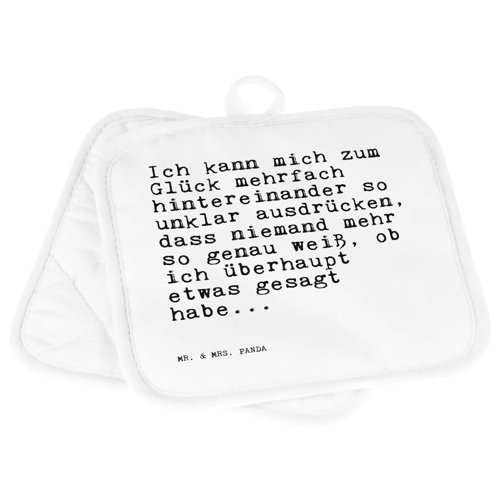 2er Set Topflappen  Sprüche und Zitate Ich kann mich zum Glück mehrfach hintereinander so unklar ausdrücken, dass niemand mehr so genau weiß, ob ich überhaupt etwas gesagt habe... Ofenhandschuh, Topfuntersetzer, Ofenhandschuhe, Topflappen 2er Set, Topflappenset, Topfhandschuh, Topfhandschuhe, Topflappen mit Spruch, Topflappen Set, Topflappen, Topflappen lustig, Schöne Topflappen, Spruch, Sprüche, lustige Sprüche, Weisheiten, Zitate, Spruch Geschenke, Spruch Sprüche Weisheiten Zitate Lustig Weisheit Worte