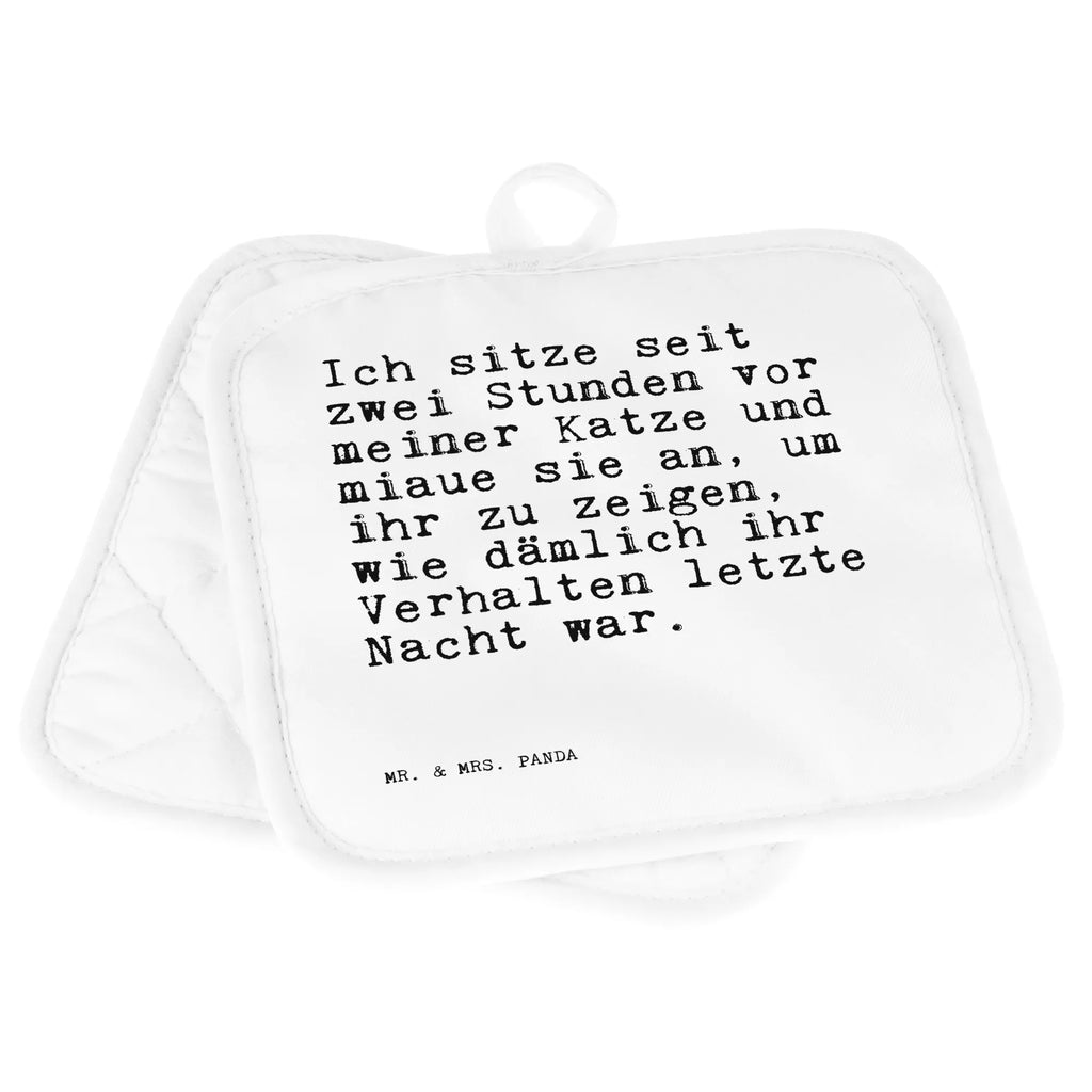 Pot holder Ich sitze seit zwei... potholders, oven cloth set, set, oven glove, oven mitts, gloves, baking, kitchen, cooking, saying, sayings, funny, wisdom, quotes, Sayings Proverbs Wisdom Quotes Funny Wisdom Words