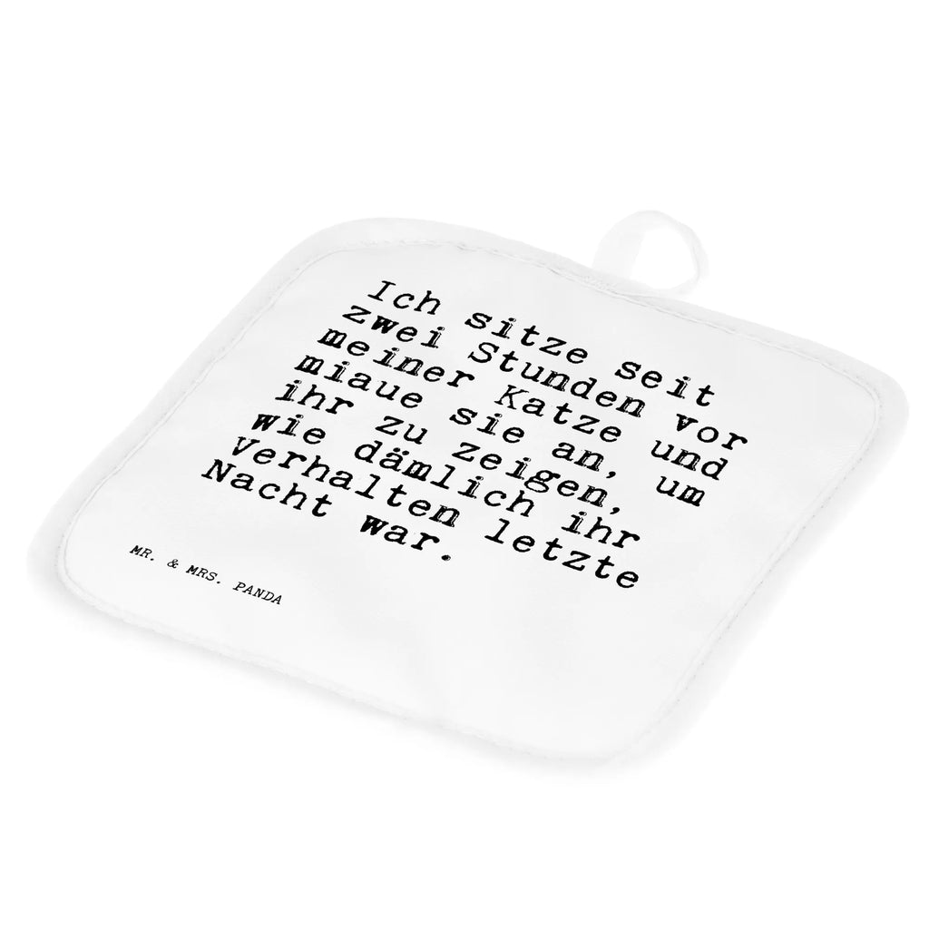Pot holder Ich sitze seit zwei... potholders, oven cloth set, set, oven glove, oven mitts, gloves, baking, kitchen, cooking, saying, sayings, funny, wisdom, quotes, Sayings Proverbs Wisdom Quotes Funny Wisdom Words