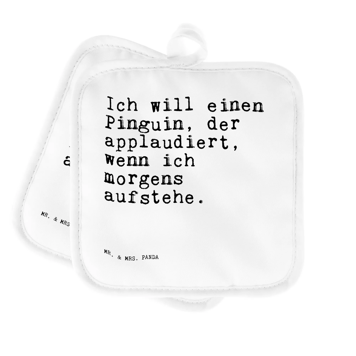 2er Set Topflappen  Ich will einen Pinguin,... Kochlappen, 2er Set Topflappen, Topflappen 2er Set, Topflappen, Doppel Topflappen, Topflappen Set, Topflappen im Doppelpack, topfhalter, Topfuntersetzer, Zwei Topflappen, Topflappenset, Ofenlappen, Sprüche, Lustige Sprüche, Weisheiten, Zitate, Spruch, Spruch Geschenke, Spruch Sprüche Weisheiten Zitate Lustig Weisheit Worte
