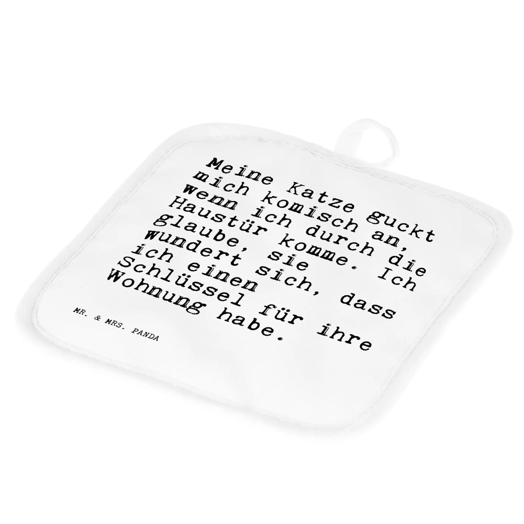 2er Set Topflappen  Sprüche und Zitate Meine Katze guckt mich komisch an, wenn ich durch die Haustür komme. Ich glaube, sie wundert sich, dass ich einen Schlüssel für ihre Wohnung habe. Ofenhandschuhe, Topfhandschuhe, Topflappenset, Topflappen, Topflappen mit Spruch, Ofenhandschuh, Topfuntersetzer, Schöne Topflappen, Topflappen 2er Set, Topflappen Set, Topflappen lustig, Topfhandschuh, Spruch, Sprüche, lustige Sprüche, Weisheiten, Zitate, Spruch Geschenke, Spruch Sprüche Weisheiten Zitate Lustig Weisheit Worte