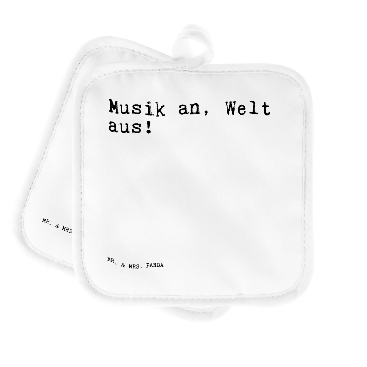 2er Set Topflappen  Musik an, Welt aus!... Topflappen, 2er Set Topflappen, Zwei Topflappen, Kochlappen, Topflappen Set, Doppel Topflappen, Topflappen im Doppelpack, topfhalter, Topflappen 2er Set, Topflappenset, Ofenlappen, Topfuntersetzer, Sprüche, Lustige Sprüche, Weisheiten, Zitate, Spruch, Spruch Geschenke, Spruch Sprüche Weisheiten Zitate Lustig Weisheit Worte