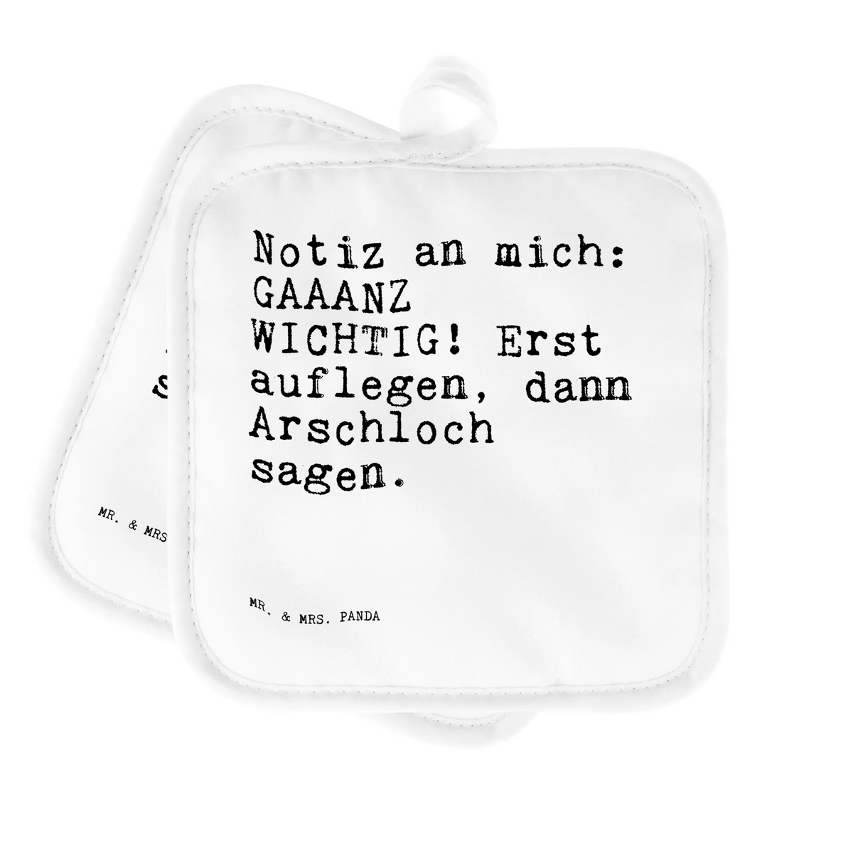 2er Set Topflappen  Notiz an mich: GAAANZ... Doppel Topflappen, Ofenlappen, Kochlappen, topfhalter, 2er Set Topflappen, Topflappenset, Topflappen Set, Topflappen 2er Set, Topflappen, Zwei Topflappen, Topflappen im Doppelpack, Topfuntersetzer, Sprüche, Lustige Sprüche, Weisheiten, Zitate, Spruch, Spruch Geschenke, Spruch Sprüche Weisheiten Zitate Lustig Weisheit Worte