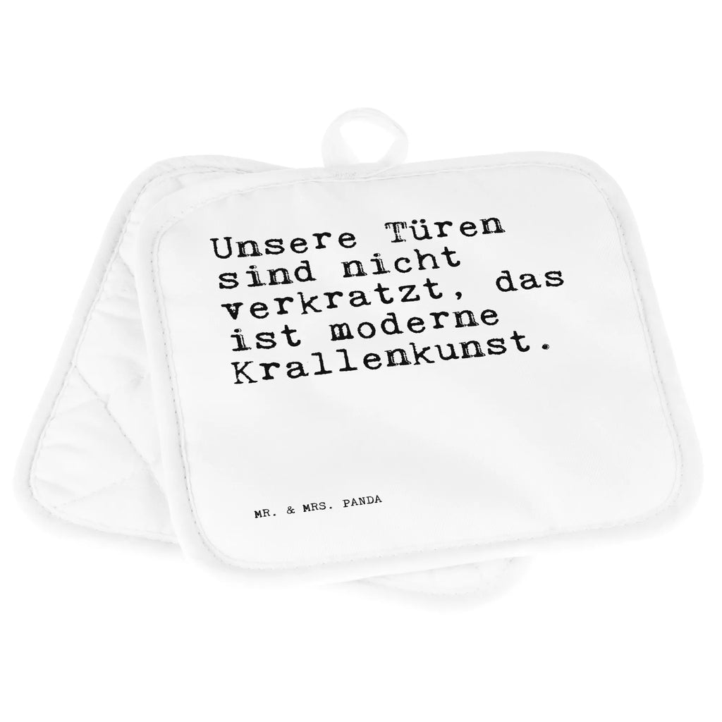 2er Set Topflappen  Sprüche und Zitate Unsere Türen sind nicht verkratzt, das ist moderne Krallenkunst. Topflappen 2er Set, Topfhandschuhe, Topflappen, Topfuntersetzer, Topflappen Set, 2er Set Topflappen, Topflappenset, topfhalter, Sprüche, Lustige Sprüche, Weisheiten, Zitate, Spruch, Spruch Geschenke, Spruch Sprüche Weisheiten Zitate Lustig Weisheit Worte