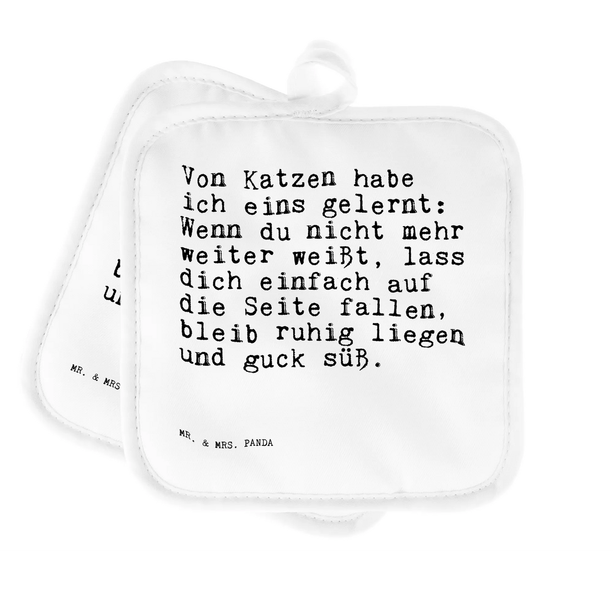 2er Set Topflappen  Von Katzen habe ich... Topfuntersetzer, Doppel Topflappen, topfhalter, 2er Set Topflappen, Kochlappen, Topflappenset, Ofenlappen, Topflappen, Topflappen 2er Set, Topflappen im Doppelpack, Zwei Topflappen, Topflappen Set, Sprüche, Lustige Sprüche, Weisheiten, Zitate, Spruch, Spruch Geschenke, Spruch Sprüche Weisheiten Zitate Lustig Weisheit Worte