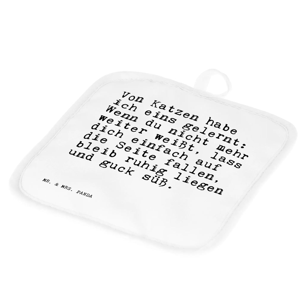 2er Set Topflappen  Sprüche und Zitate Von Katzen habe ich eins gelernt: Wenn du nicht mehr weiter weißt, lass dich einfach auf die Seite fallen, bleib ruhig liegen und guck süß. Topflappen Set, Ofenhandschuh, Topfhandschuhe, Topflappen, Schöne Topflappen, Topfuntersetzer, Topflappenset, Ofenhandschuhe, Topflappen 2er Set, Topflappen lustig, Topflappen mit Spruch, Topfhandschuh, Spruch, Sprüche, lustige Sprüche, Weisheiten, Zitate, Spruch Geschenke, Spruch Sprüche Weisheiten Zitate Lustig Weisheit Worte