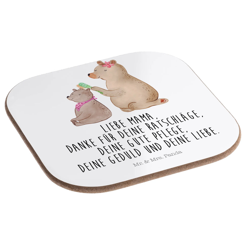 Square coaster bear child gifts, breakfast, presents, gift, Coasters, glass coasters, party, Family, Father's Day, Mother's Day, brother, sister, Mom, Dad, Mama, Gift