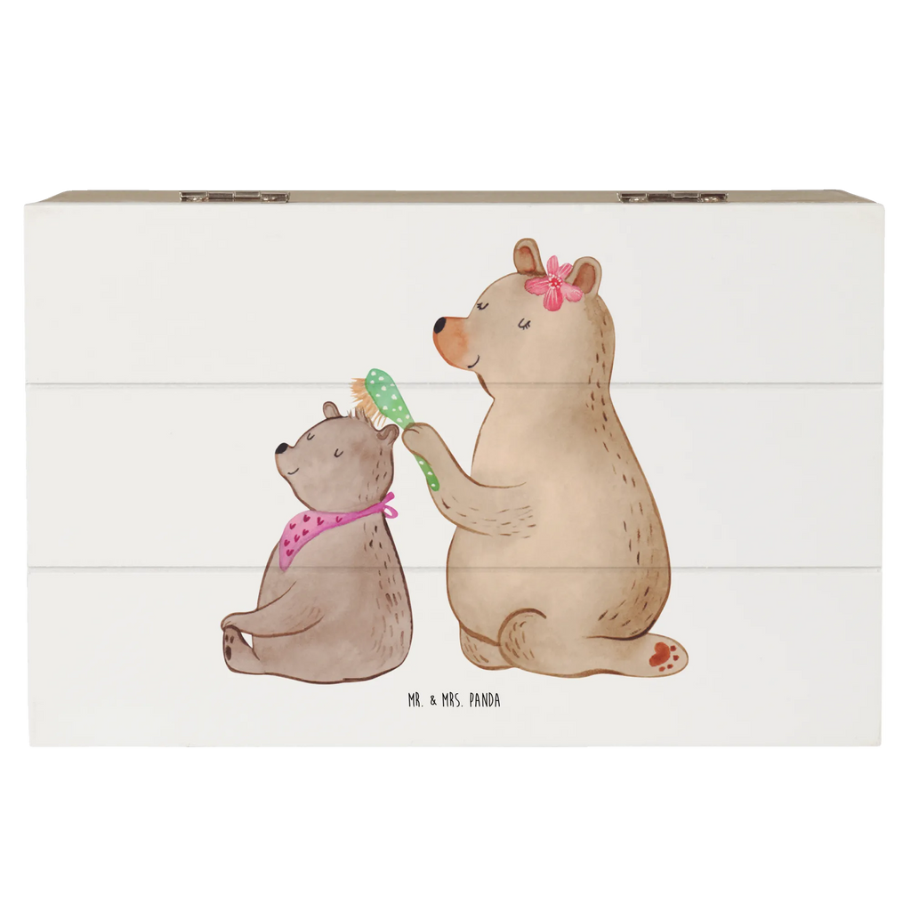 Holzkiste Bär mit Kind Erinnerungsbox, Geschenkdose, Aufbewahrungsbox, Dekokiste, Geschenkbox, Erinnerungskiste, Truhe, XXL, Schatulle, Kiste, Holzkiste, Schatzkiste, Familie, Vatertag, Muttertag, Bruder, Schwester, Mama, Papa, Oma, Opa, Mutter, Mutti, Geschenk