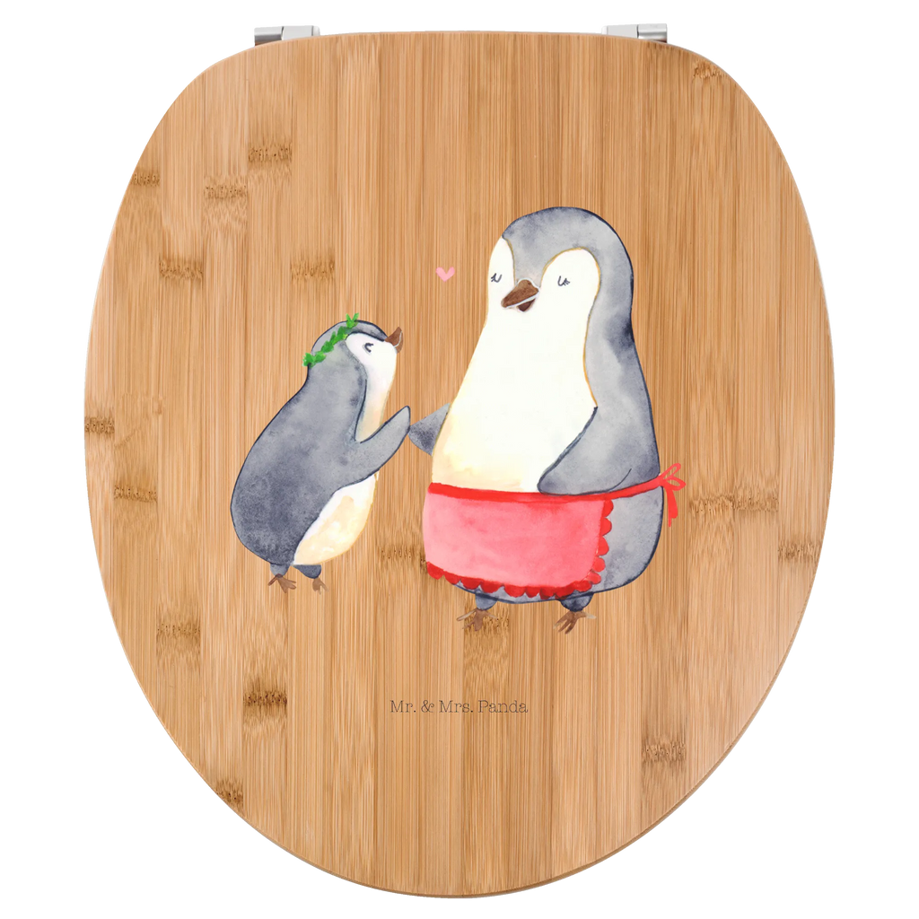 Motiv WC Sitz Pinguin mit Kind Klodeckel, Toilettendeckel, Toilette, WC-Sitz, Klobrille, Familie, Vatertag, Muttertag, Bruder, Schwester, Mama, Papa, Oma, Opa, Geburststag, Mami, Mutter, Mutti, Geschenk