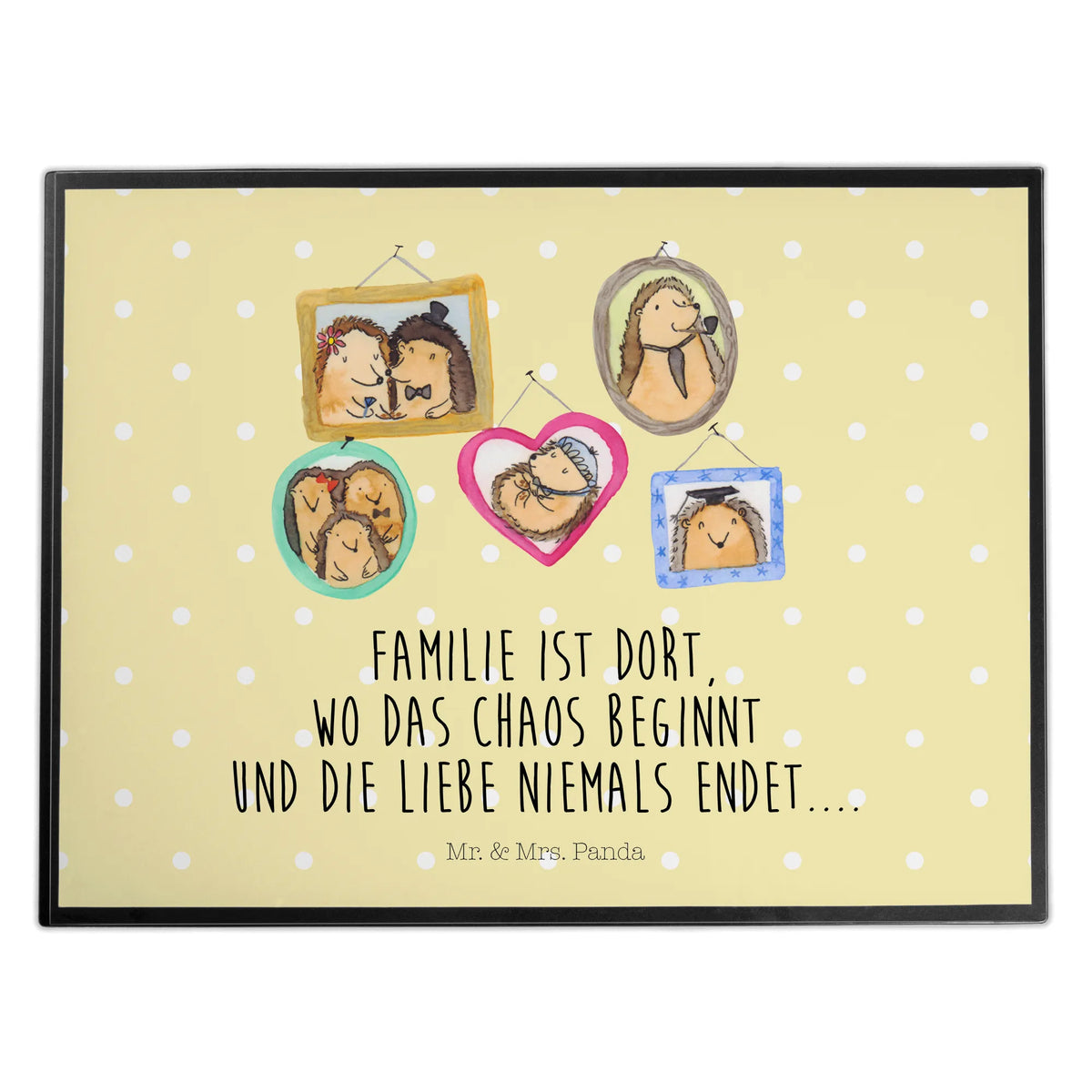Schreibtischunterlage Igel Familie