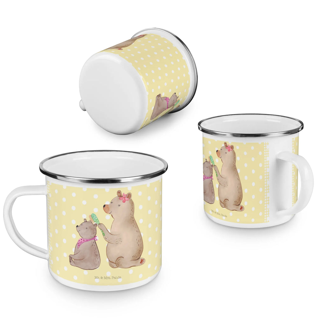 Camping Emaille Tasse Bär mit Kind Teetasse, Blechtasse, Becher, Campingbecher, Metalltasse, Emailletasse, Emaille Tasse, reisetasse, blechbecher, Trinkbecher, Kaffeebecher, Tasse Emaille, wanderbecher, Reisebecher, wandertasse, Emaille Becher, becher emaille, Kaffeetasse, metallbecher, Campingtasse, Pott, Tasse, emaillebecher, Teebecher, Oma, Opa, Muttertag, Familie, Schwester, Bruder, Vatertag, Mama, Papa, Mutti, Geschenk, Mutter