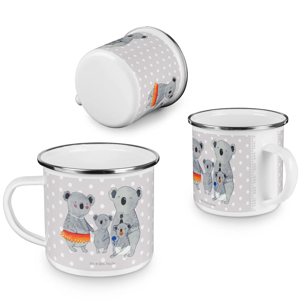 Enamel camping mug Koala Family wanderbecher, blechbecher, Campingbecher, wandertasse, Tasse, Emaille Tasse, Emailletasse, Teebecher, Emaille Becher, Pott, Trinkbecher, Becher, Tasse Emaille, becher emaille, Kaffeebecher, Teetasse, Metalltasse, Campingtasse, Blechtasse, Kaffeetasse, metallbecher, Reisebecher, emaillebecher, reisetasse, Oma, Opa, Muttertag, Familie, Schwester, Bruder, Vatertag, Mama, Papa, Familienleben, Family, Koalas, Geschwister, Kinder, Koala