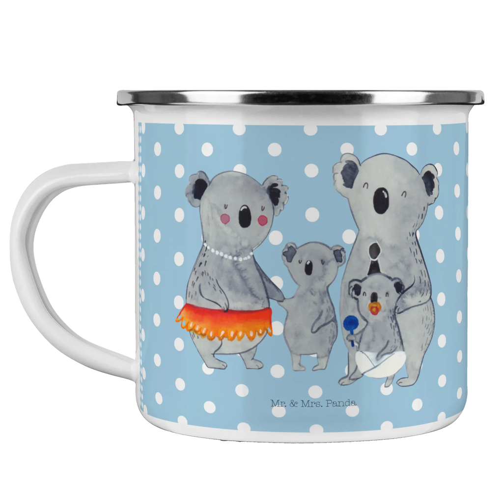 Enamel camping mug Koala Family wanderbecher, blechbecher, Campingbecher, wandertasse, Tasse, Emaille Tasse, Emailletasse, Teebecher, Emaille Becher, Pott, Trinkbecher, Becher, Tasse Emaille, becher emaille, Kaffeebecher, Teetasse, Metalltasse, Campingtasse, Blechtasse, Kaffeetasse, metallbecher, Reisebecher, emaillebecher, reisetasse, Oma, Opa, Muttertag, Familie, Schwester, Bruder, Vatertag, Mama, Papa, Familienleben, Family, Koalas, Geschwister, Kinder, Koala