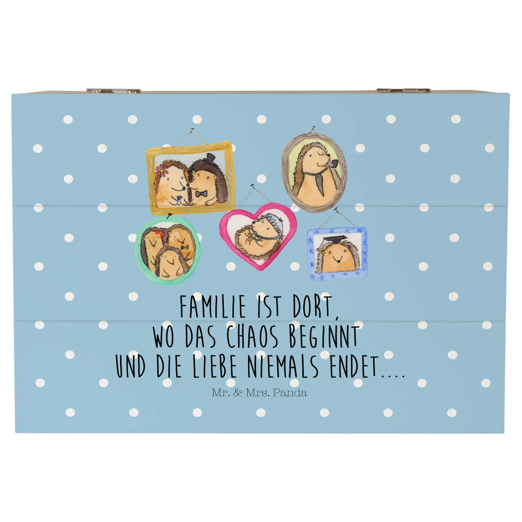 Holzkiste Igel Familie XXL, Kiste, Erinnerungsbox, Schatulle, Holzkiste, Geschenkbox, Schatzkiste, Dekokiste, Aufbewahrungsbox, Truhe, Geschenkdose, Erinnerungskiste, Familie, Vatertag, Muttertag, Bruder, Schwester, Mama, Papa, Oma, Opa, Zusammenhalt, Bilder, Liebe, Igel, Glück