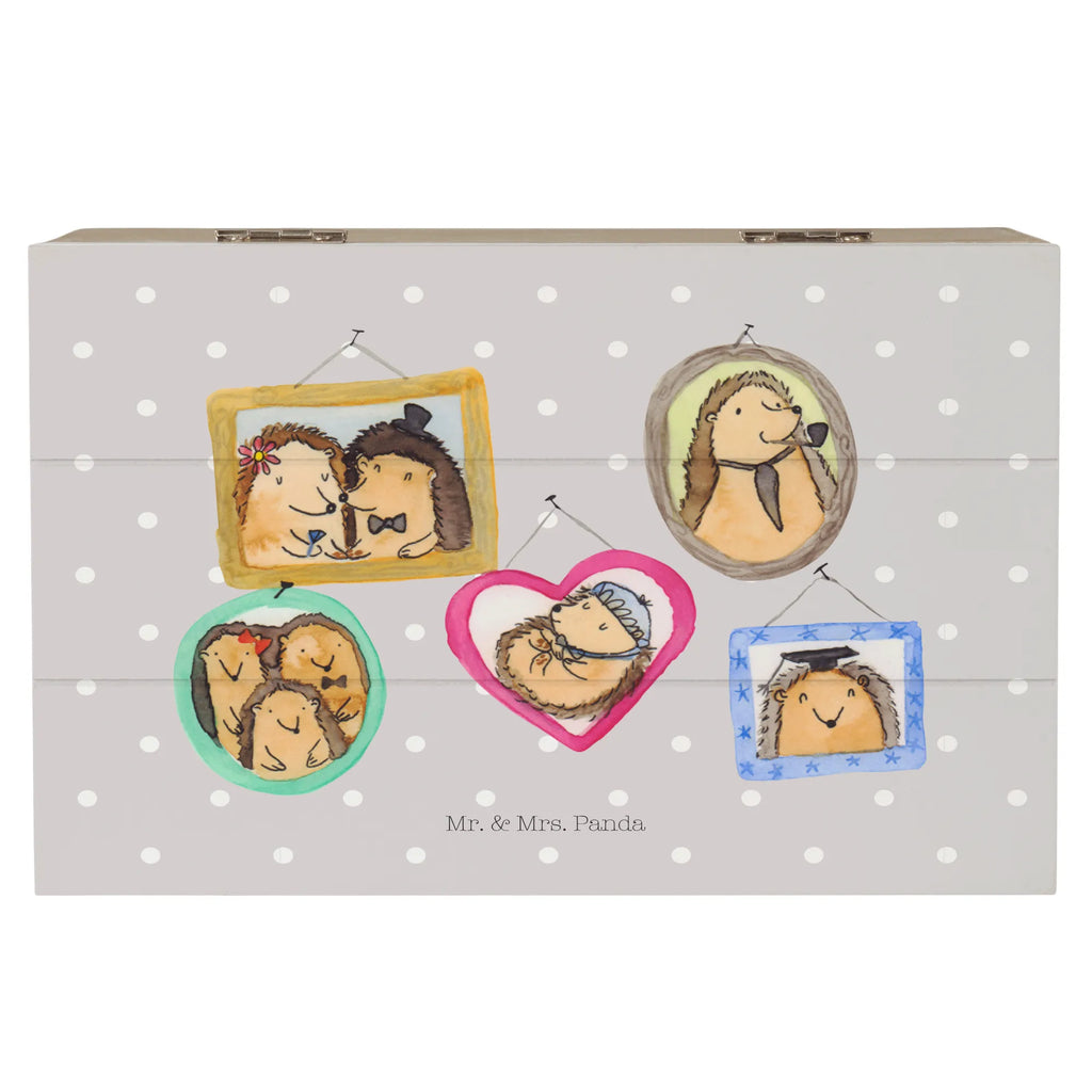 Holzkiste Igel Familie XXL, Kiste, Erinnerungsbox, Schatulle, Holzkiste, Geschenkbox, Schatzkiste, Dekokiste, Aufbewahrungsbox, Truhe, Geschenkdose, Erinnerungskiste, Familie, Vatertag, Muttertag, Bruder, Schwester, Mama, Papa, Oma, Opa, Zusammenhalt, Bilder, Liebe, Igel, Glück