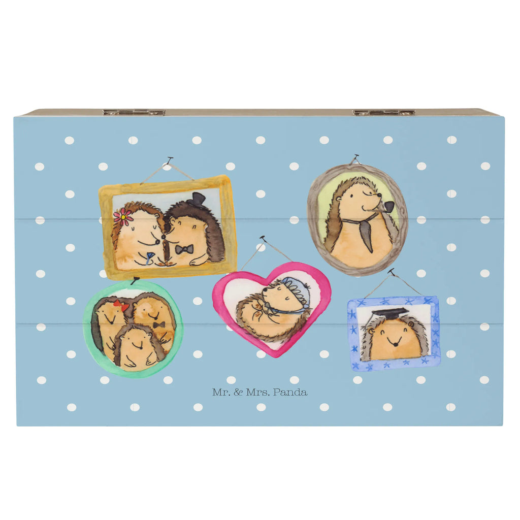 Holzkiste Igel Familie XXL, Kiste, Erinnerungsbox, Schatulle, Holzkiste, Geschenkbox, Schatzkiste, Dekokiste, Aufbewahrungsbox, Truhe, Geschenkdose, Erinnerungskiste, Familie, Vatertag, Muttertag, Bruder, Schwester, Mama, Papa, Oma, Opa, Zusammenhalt, Bilder, Liebe, Igel, Glück