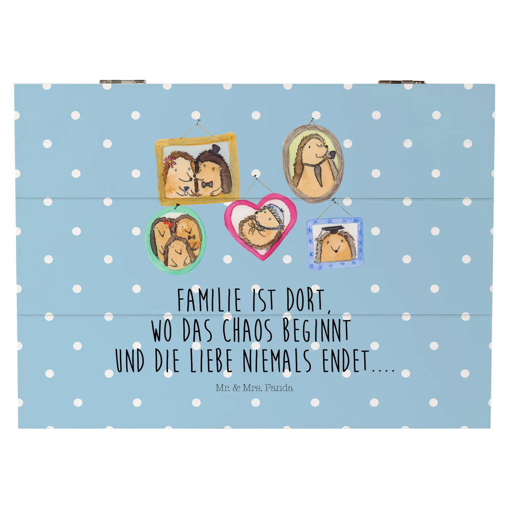 Holzkiste Igel Familie XXL, Kiste, Erinnerungsbox, Schatulle, Holzkiste, Geschenkbox, Schatzkiste, Dekokiste, Aufbewahrungsbox, Truhe, Geschenkdose, Erinnerungskiste, Familie, Vatertag, Muttertag, Bruder, Schwester, Mama, Papa, Oma, Opa, Zusammenhalt, Bilder, Liebe, Igel, Glück