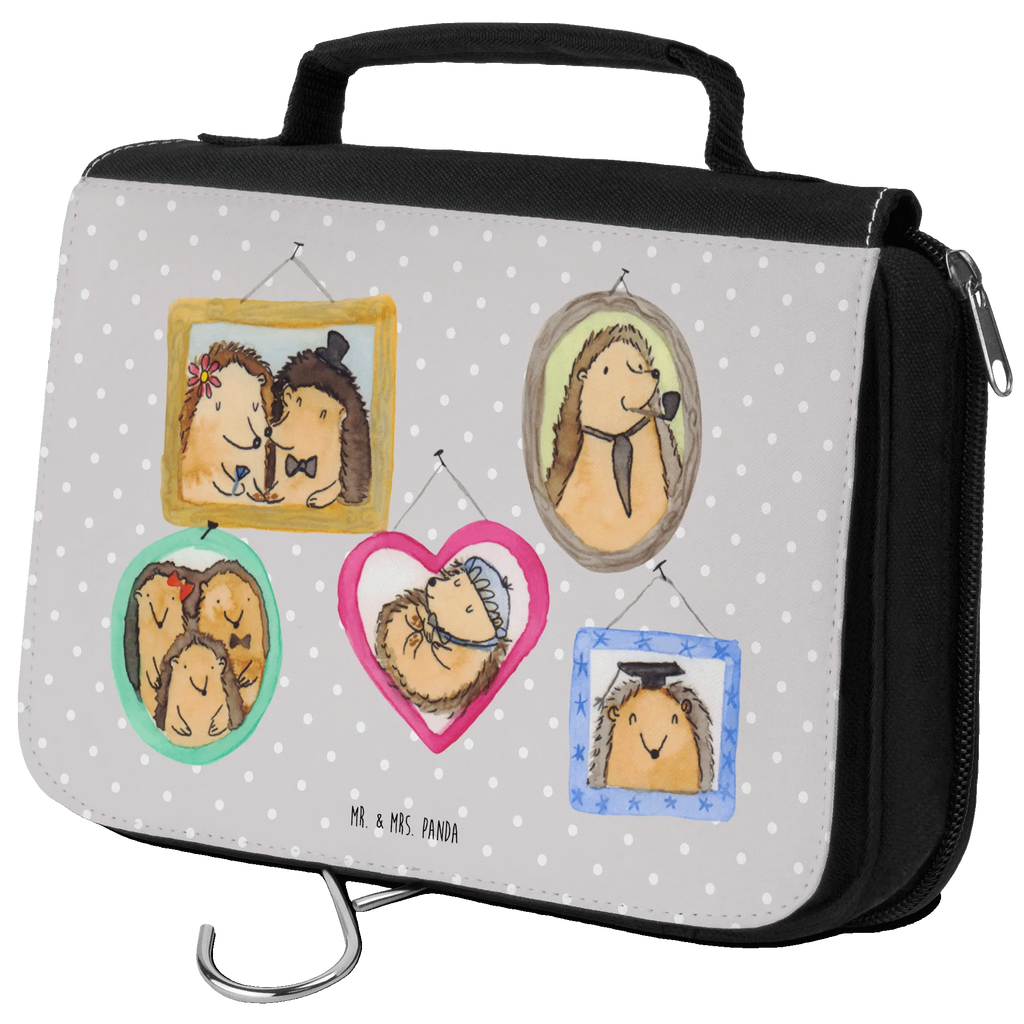 Kulturbeutel Igel Familie Kulturbeutel Waschbar, beautycase, Schminktasche, Toilettentasche, Reisebeutel, Schminkbeutel, hygienebeutel, Waschtasche, Waschbeutel, Necessaire, badtasche, Kulturbeutel, Kosmetiktasche, hygienetasche, Kulturtasche, Opa, Mama, Schwester, Muttertag, Bruder, Familie, Vatertag, Oma, Papa, Liebe, Bilder, Zusammenhalt, Igel, Glück