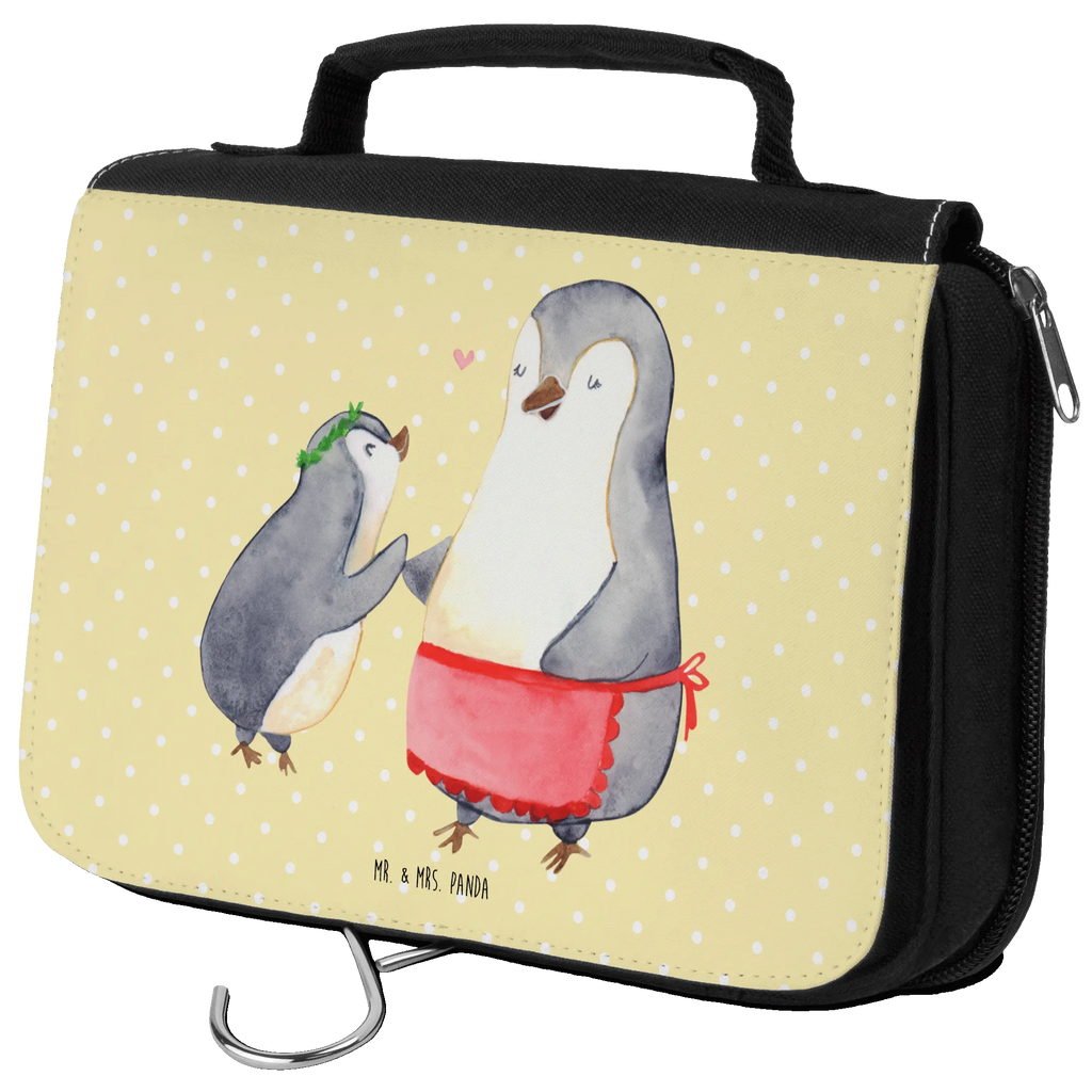 Wash bag Penguin with child Cosmetic bag, To hang up, Ladies, Gentlemen, Toilet bag, Wash bag, Family, Father's Day, Mother's Day, brother, sister, Mom, Dad, Mummy, Mother, Birthday, Gift, Mommy