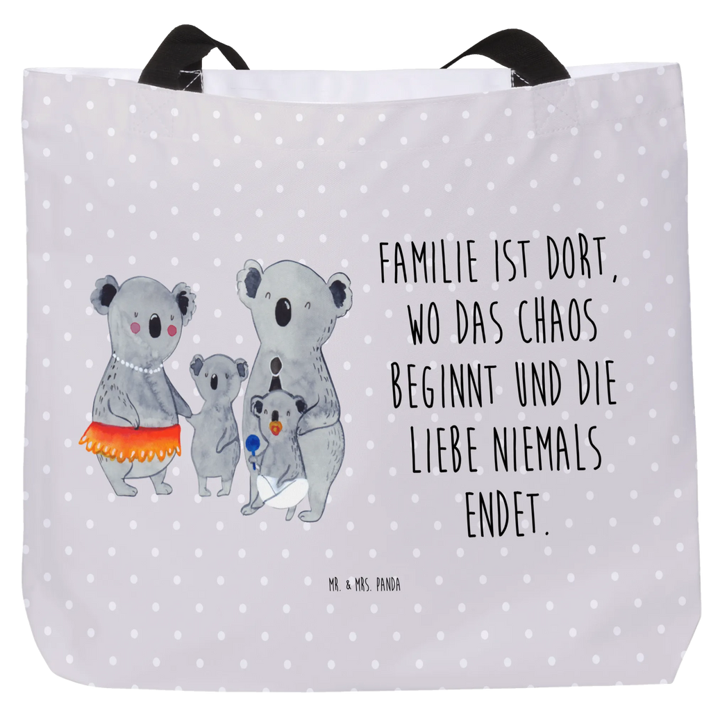 Shopper Koala Family XXL Tasche, Tüte, Strandtasche, Einkaufsbeutel, Ausflug, Beutel, Stofftasche, Schultasche, Einkaufstasche, Tragebeutel, XL, Freizeittasche, Schulbeutel, Shopper, Schultertasche, Alltagstasche, Papa, Mama, Bruder, Schwester, Muttertag, Familie, Vatertag, Opa, Oma, Kinder, Family, Familienleben, Koalas, Koala, Geschwister