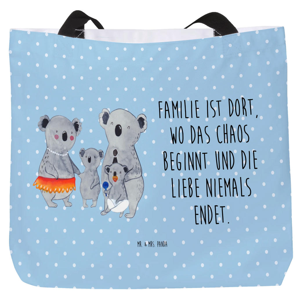 Shopper Koala Family XXL Tasche, Tüte, Strandtasche, Einkaufsbeutel, Ausflug, Beutel, Stofftasche, Schultasche, Einkaufstasche, Tragebeutel, XL, Freizeittasche, Schulbeutel, Shopper, Schultertasche, Alltagstasche, Papa, Mama, Bruder, Schwester, Muttertag, Familie, Vatertag, Opa, Oma, Kinder, Family, Familienleben, Koalas, Koala, Geschwister