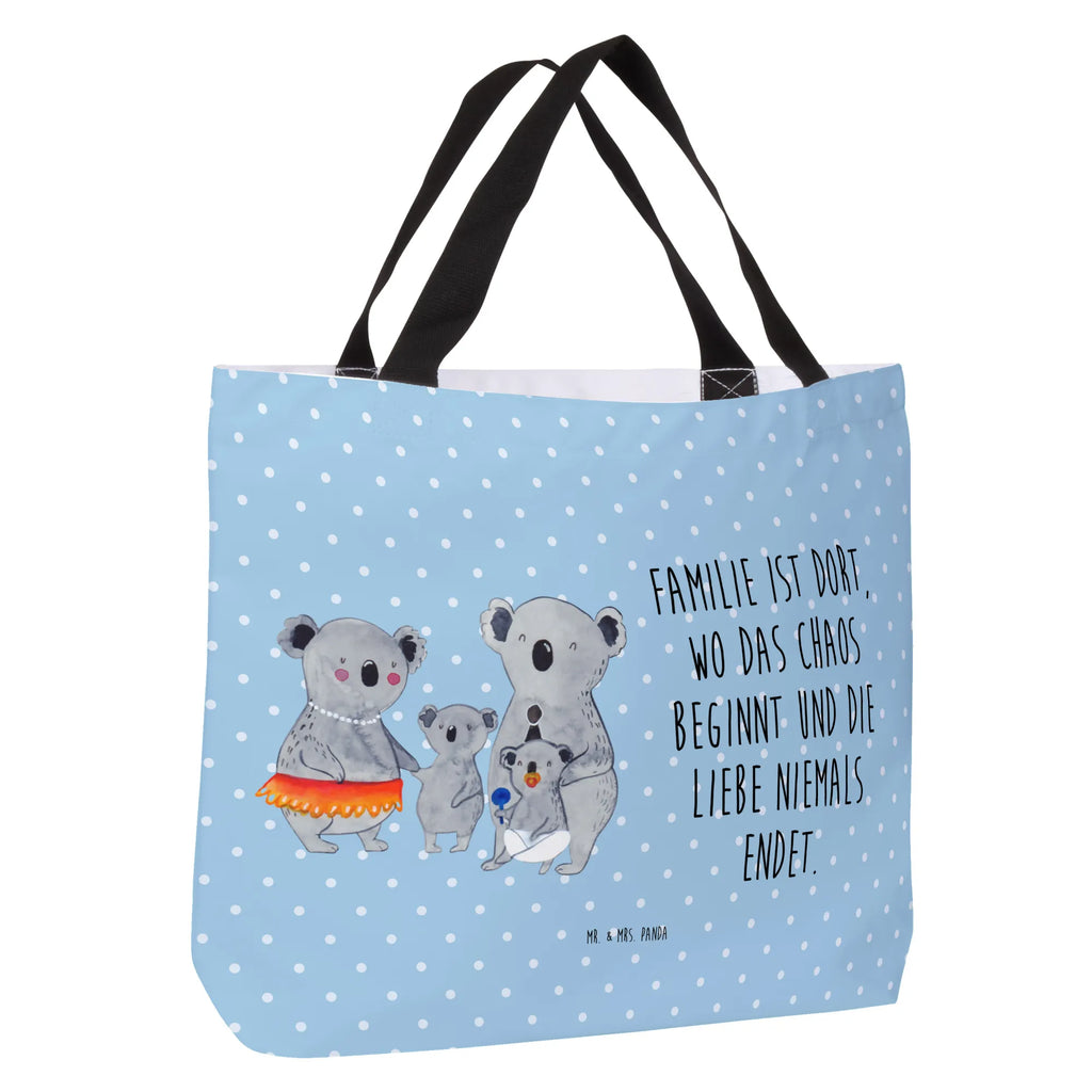 Shopper Koala Family XXL Tasche, Tüte, Strandtasche, Einkaufsbeutel, Ausflug, Beutel, Stofftasche, Schultasche, Einkaufstasche, Tragebeutel, XL, Freizeittasche, Schulbeutel, Shopper, Schultertasche, Alltagstasche, Papa, Mama, Bruder, Schwester, Muttertag, Familie, Vatertag, Opa, Oma, Kinder, Family, Familienleben, Koalas, Koala, Geschwister
