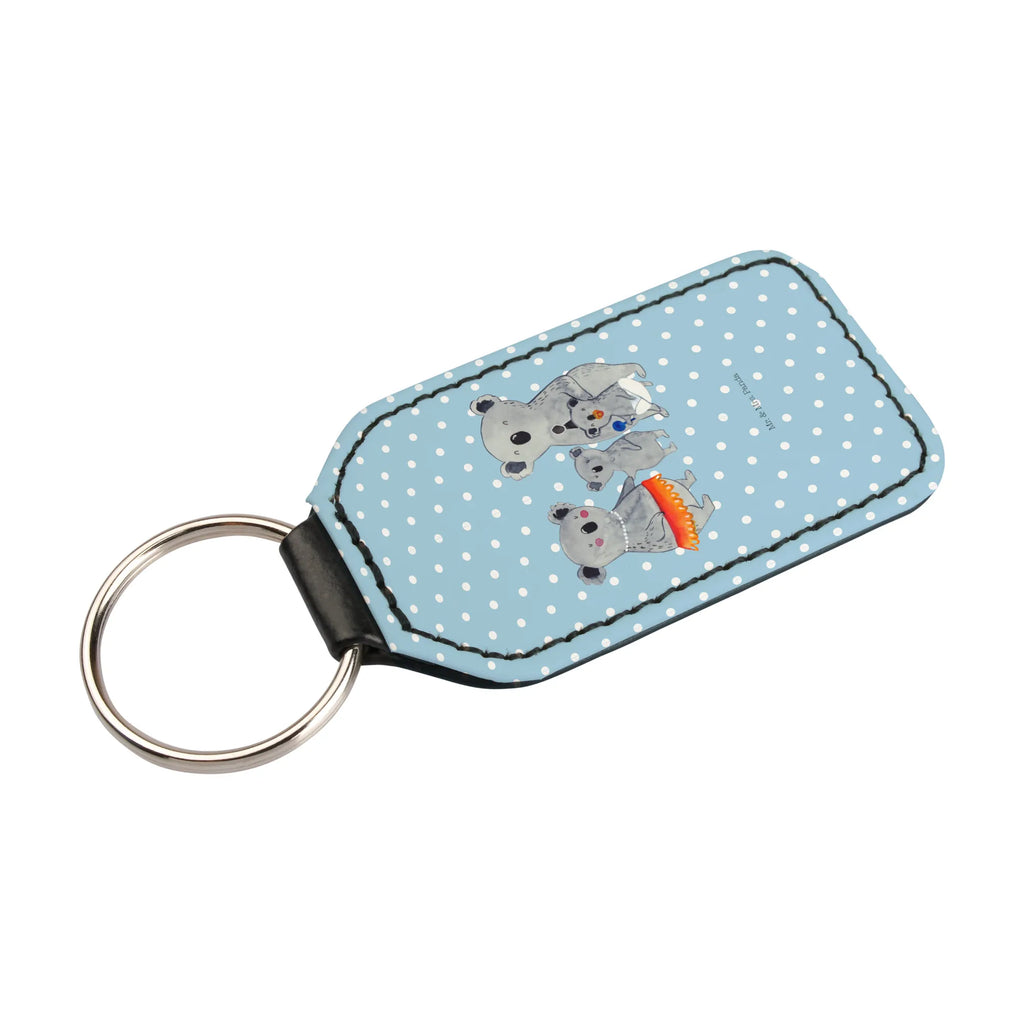 Rectangular key ring Koala Family pendant, lucky charm, bag pendant, keychain, key ring, Family, Father's Day, Mother's Day, brother, sister, Mom, Dad, dad, siblings, family, mom, family life, children, Koala, koalas