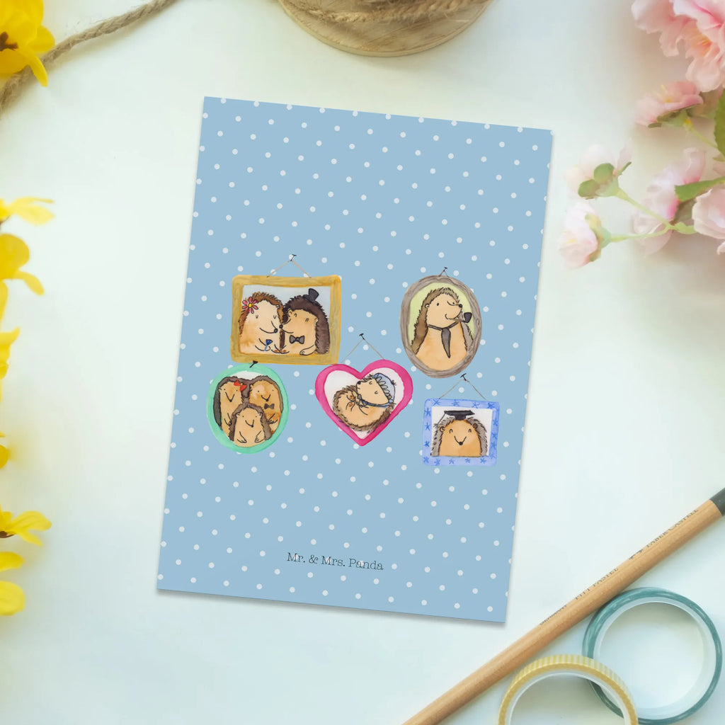 Pocztówka Rodzina jeży Grußkarte, Karte, Ansichtskarten, Geburtstagskarte, Einladungskarte, Postkarte, Einladungskarten Geburtstag, Ansichtskarte, Einladung, Dankeskarte, Geschenkkarte, Einladung Geburtstag, Familie, Vatertag, Muttertag, Bruder, Schwester, Mama, Papa, Oma, Opa, Igel, Glück, Zusammenhalt, Bilder, Liebe