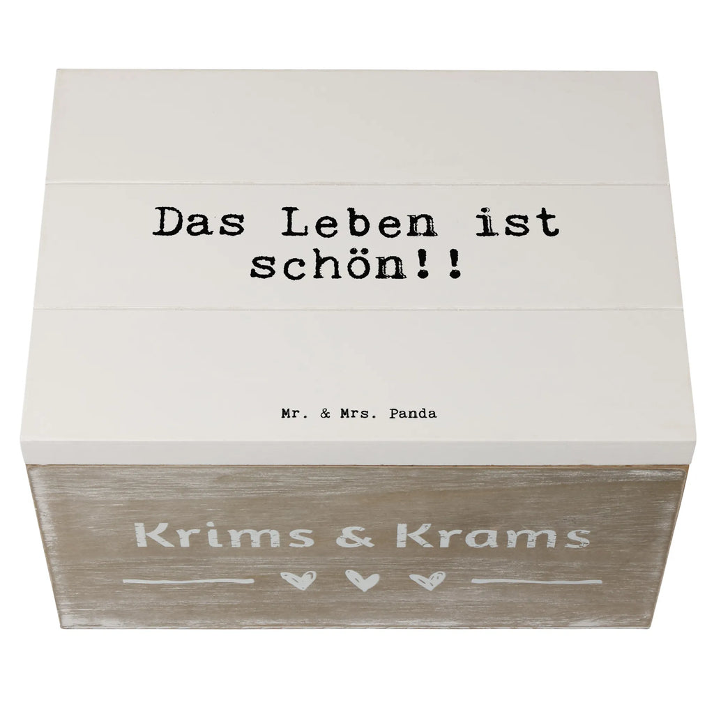 Wooden chest Das Leben ist schön!!... storage box, box, memory box, chest, XXL, casket, decorative box, Wooden box, treasure chest, saying, sayings, funny, wisdom, quotes, Sayings Proverbs Wisdom Quotes Funny Wisdom Words